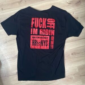 HRNYC Motorcyles Black and Red T-Shirt. Size‎ XL. Excellent Used Condition!